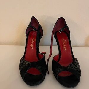 Chic Black and Red Heels